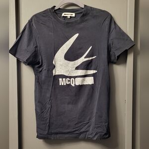 McQ by Alexander McQueen Black and White Short Sleeve Tee